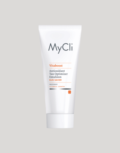 Grafica 3D che rappresenta il packaging di Vitaboost Sun Saver Emulsione Antiossidante Pro-Abbronzatura 200ml