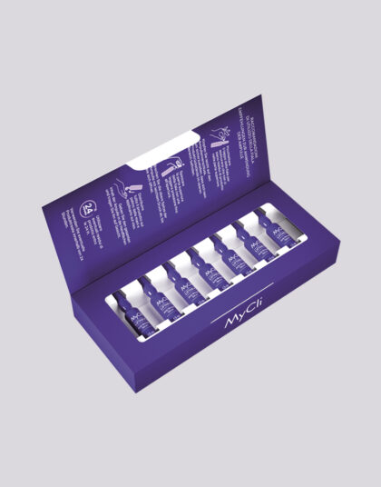 Grafica 3D dell'astuccio aperto di Liftable Shot Peptide Anti-Wrinkle Serum 7 ampolle